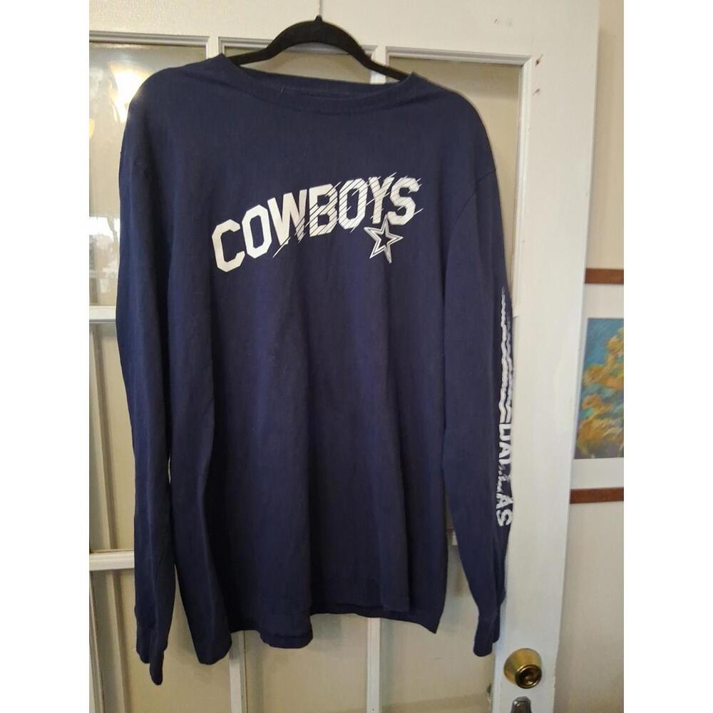 NFL Dallas Cowboys Authentic Navy Long Sleeve T-shirt Adult XL  See Pic